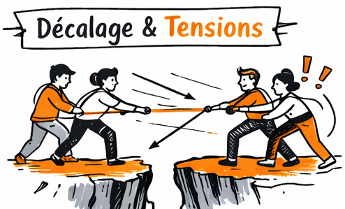 décalages et tensions
